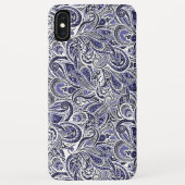 Ontwerp van blauwwitte paisleypatronen Case-Mate iPhone case (Achterkant)