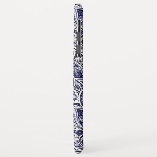 Ontwerp van blauwwitte paisleypatronen Case-Mate iPhone case (Achterkant/links)