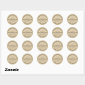 Ontwerp van Blueberry Jam-productlabel Ronde Sticker (Vel)