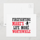 Ontwerp van brandbestrijding briefkaart (Voorkant / Achterkant)