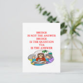 ontwerp van brugspeler briefkaart (Staand voorkant)