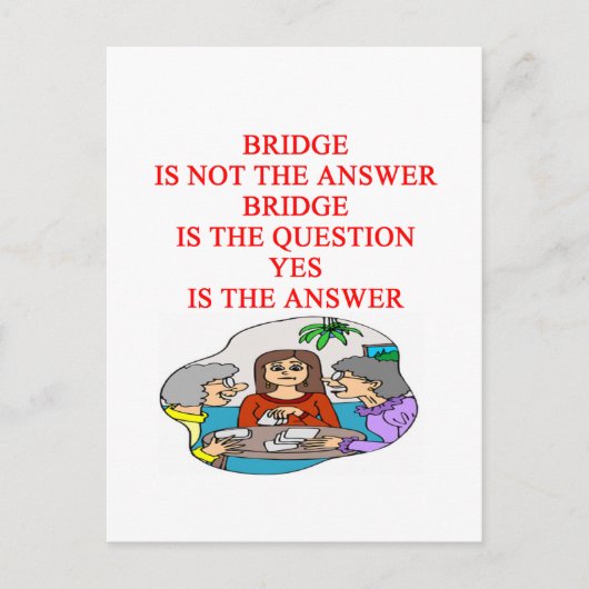 ontwerp van brugspeler briefkaart (Voorkant)