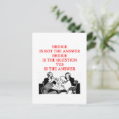 ontwerp van brugspeler briefkaart (Staand voorkant)