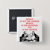 ontwerp van brugspeler vierkante button 5,1 cm (Voorkant /achterkant)