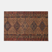 Ontwerp van bruin Antiek perzisch wielig geometris Deurmat (Voorkant)