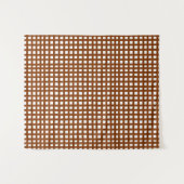 Ontwerp van bruin vierkant netrooster wandkleed (Voorkant (horizontaal))