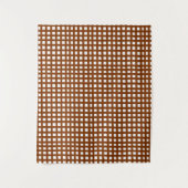 Ontwerp van bruin vierkant netrooster wandkleed (Voorkant)