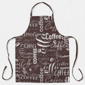Ontwerp van bruine en witte koffie schort (Voorkant)