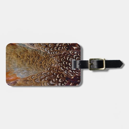 Ontwerp van bruine fazant bagagelabel (Voorkant horizontaal)