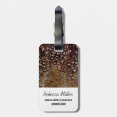 Ontwerp van bruine fazant bagagelabel (Achterkant verticaal)