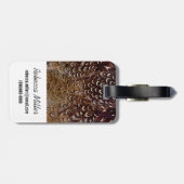 Ontwerp van bruine fazant bagagelabel (Achterkant horizontaal)