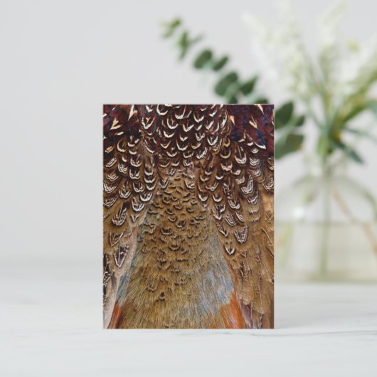 Ontwerp van bruine fazant briefkaart (Staand voorkant)