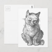 ontwerp van bruinkatoenplaat briefkaart (Voorkant / Achterkant)