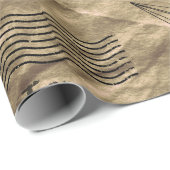 Ontwerp van  bruinktpapier voor het oppakken van p cadeaupapier (Rol Hoek)