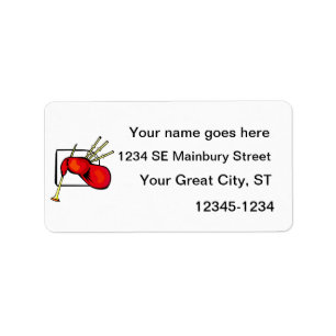 Ontwerp van buisleidingen, van rode en bruine graf etiket