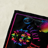 Ontwerp van buitenste banken Kleurrijk keukenhandd Strandlaken (In situ)