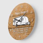 Ontwerp van Campagne Generic Travel Trailer wood Grote Klok (Hoek)