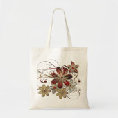Ontwerp van canvas tas Gold/Red Swirls (Voorkant)