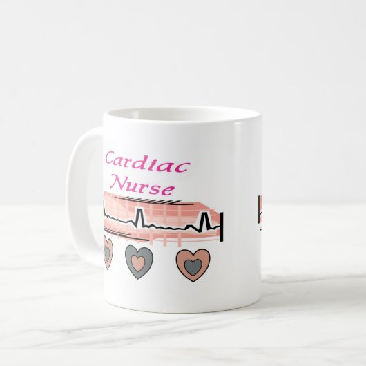 Ontwerp van cardiale zure EKG-papier Koffiemok (Voorkant links)