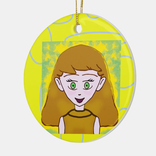 Ontwerp van cartoon keramisch ornament (Links)
