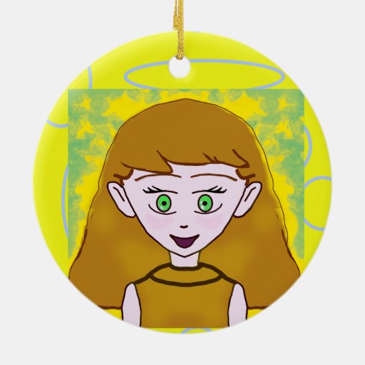 Ontwerp van cartoon keramisch ornament (Achterkant)