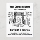 Ontwerp van Cartoon voor gordijnen en weefsels Flyer (Voorkant)