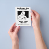 Ontwerp van Cartoon voor lassen en fabricage Flyer (Hand)