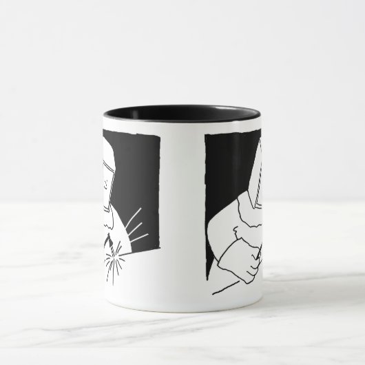 Ontwerp van Cartoon voor lassen en fabricage Mok (Midden)