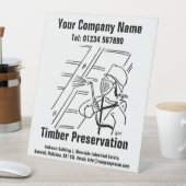 Ontwerp van Cartoon voor timmerbehoud Reclamebord Met Voetstuk (Insitu)