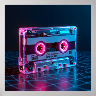 Ontwerp van Cassettebandje Poster