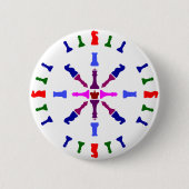 Ontwerp van Chess Piece Ronde Button 5,7 Cm (Voorkant)