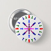 Ontwerp van Chess Piece Ronde Button 5,7 Cm (Voorkant /achterkant)