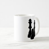 Ontwerp van Chess Piece silhouette Koffiemok (Voorkant rechts)