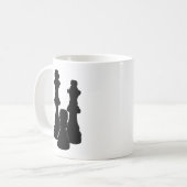 Ontwerp van Chess Piece silhouette Koffiemok (Voorkant links)