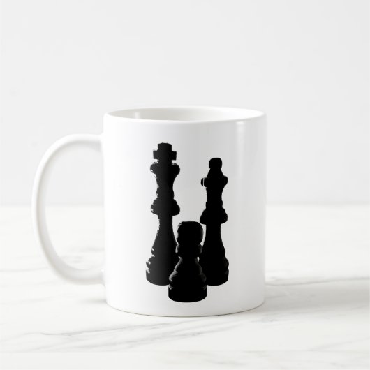 Ontwerp van Chess Piece silhouette Koffiemok (Links)