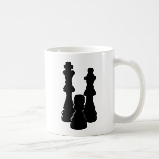 Ontwerp van Chess Piece silhouette Koffiemok (Rechts)