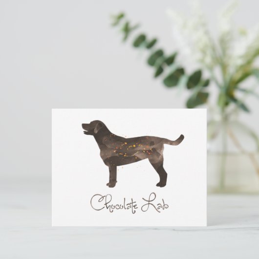 Ontwerp van Chocolade Lab-Waterverf Briefkaart (Staand voorkant)