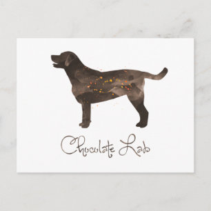 Ontwerp van Chocolade Lab-Waterverf Briefkaart