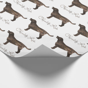 Ontwerp van Chocolade Lab-Waterverf Cadeaupapier