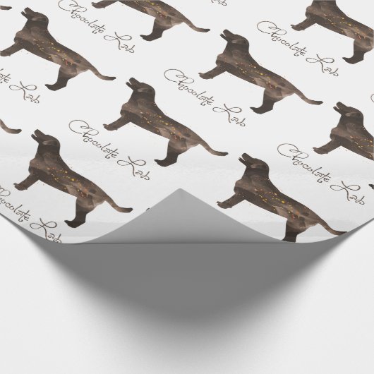 Ontwerp van Chocolade Lab-Waterverf Cadeaupapier (Hoek)