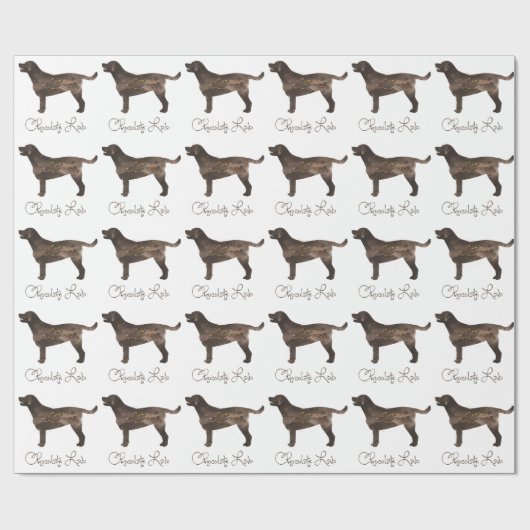Ontwerp van Chocolade Lab-Waterverf Cadeaupapier (Vlak)