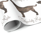 Ontwerp van Chocolade Lab-Waterverf Cadeaupapier (Rol Hoek)