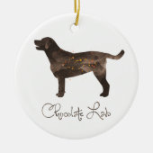 Ontwerp van Chocolade Lab-Waterverf Keramisch Ornament (Voorkant)