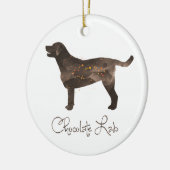 Ontwerp van Chocolade Lab-Waterverf Keramisch Ornament (Links)
