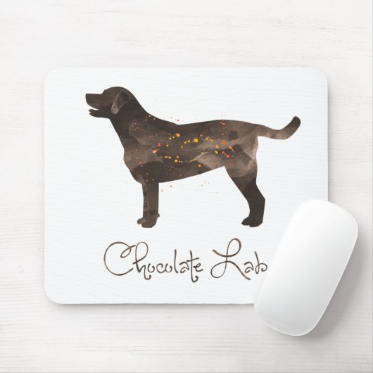 Ontwerp van Chocolade Lab-Waterverf Muismat (Met muis)