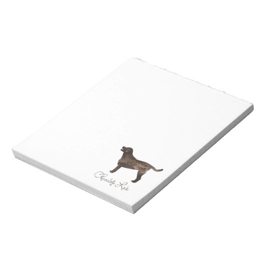 Ontwerp van Chocolade Lab-Waterverf Notitieblok (Linkerzijde)