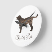 Ontwerp van Chocolade Lab-Waterverf Ronde Klok (Hoek)