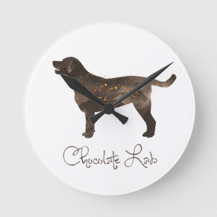 Ontwerp van Chocolade Lab-Waterverf Ronde Klok