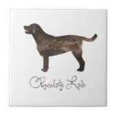 Ontwerp van Chocolade Lab-Waterverf Tegeltje (Voorkant)