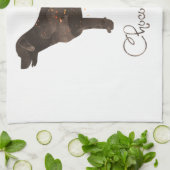 Ontwerp van Chocolade Lab-Waterverf Theedoek (Gevouwen)